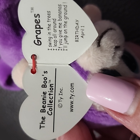 TY Beanie Boo's Collection Zuri & Grapes stuff toys - Picture 8 of 8